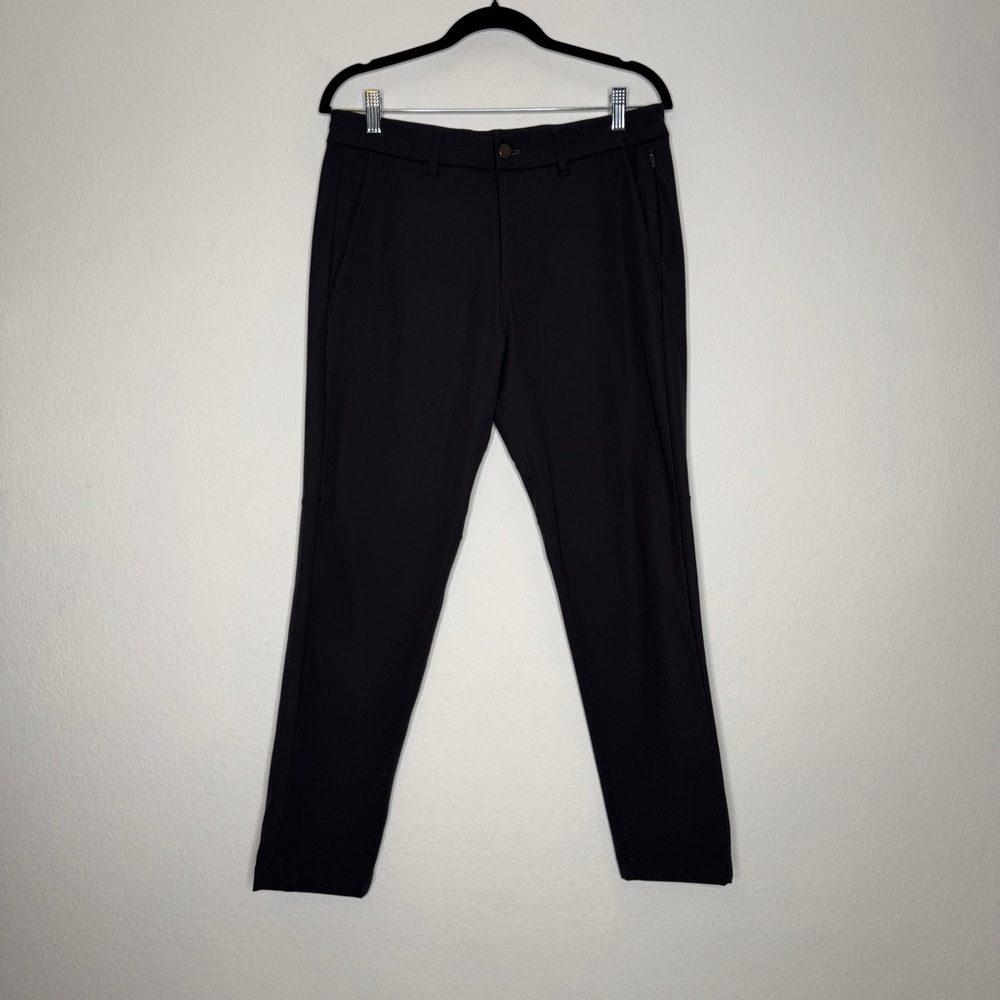 Lululemon Commission Slim Warpstreme Obsidian Pants Clean Back W31 L30 - Picture 1 of 6